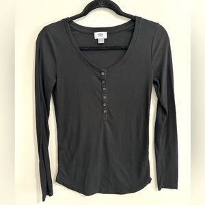 Old Navy Black Long Sleeve Shirt S